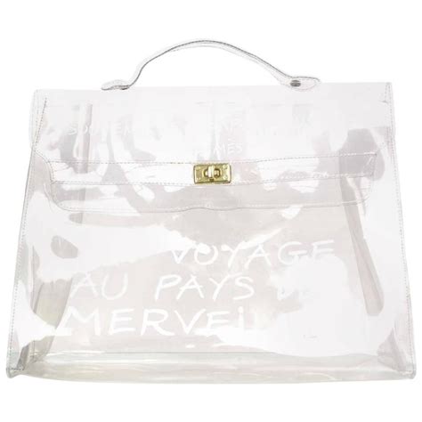 un voyage bag clear hermes|Hermes Clear Plastic Un Voyage Kelly Souvenir Tote Bag .